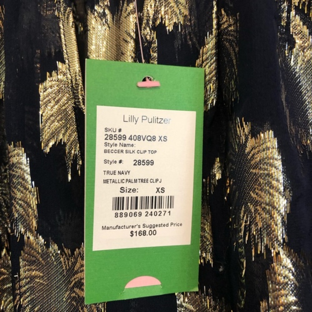 NWT Lilly Pulitzer Becker Silk Clio Top - Picture 2 of 2
